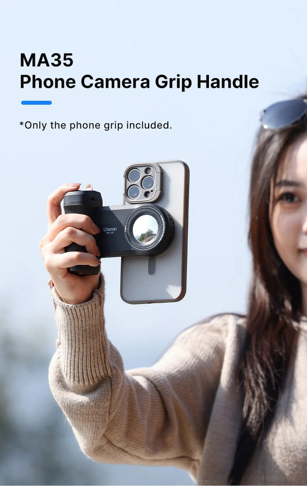 Ulanzi MA35 MagSafe Smartphone Camera Shutter Grip Bluetooth Selfie Handle As Camera Photo Stabilizer Vertical Horizontal Shoot Aimak Store