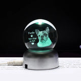 Photo Text Personalized Crystal Ball 2D Laser Engraving Pets Baby Family Picture Customized Glass Sphere Souvenir Birthday Gifts Aimak Store