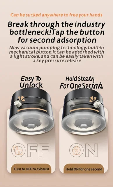 Car Mobile Brackets Double-sided Vacuum Magnetic Suction Bracket Mobile Phone Bracket Suction Cup  Folding Swivel desktop Stand Aimak Store