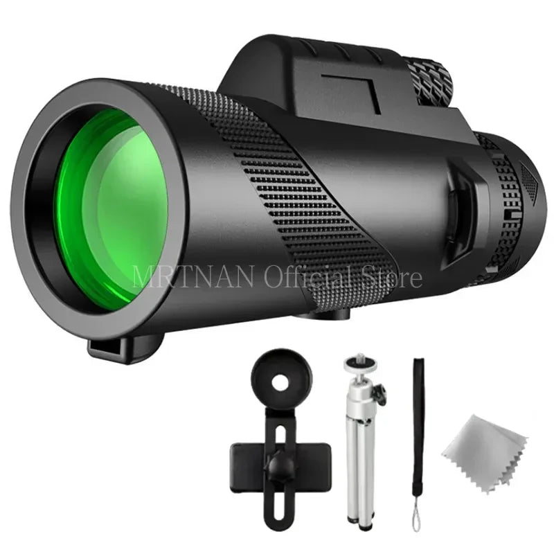 Monocular Telescope Long Range Zoom Hd Bak4 Prism Telescope with/without Tripod Phone Clip Hunting Outdoor Camping Aimak Store