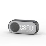 New Desk Speaker Clock Bluetooth Speaker FM Radio Alarm Clock HiFi Sound HD Mirror Screen Support TF Card Home Beside Clock Aimak Store