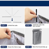 45L thin laundry basket with cover, narrow hand, fine hand, dirty laundry basket, bedroom, kindergarten, whole basket storage ba Aimak Store