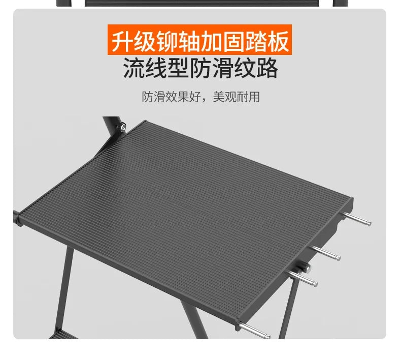 Small Household Folding Ladder Multifunctional Herringbone Ladder Compact Step Stool for Indoor Use Rack Ladder Design