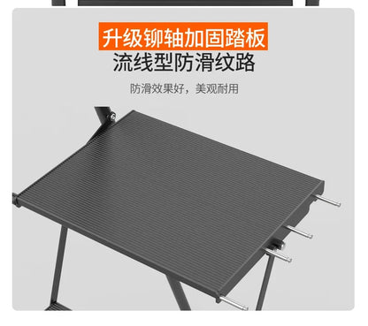 Small Household Folding Ladder Multifunctional Herringbone Ladder Compact Step Stool for Indoor Use Rack Ladder Design