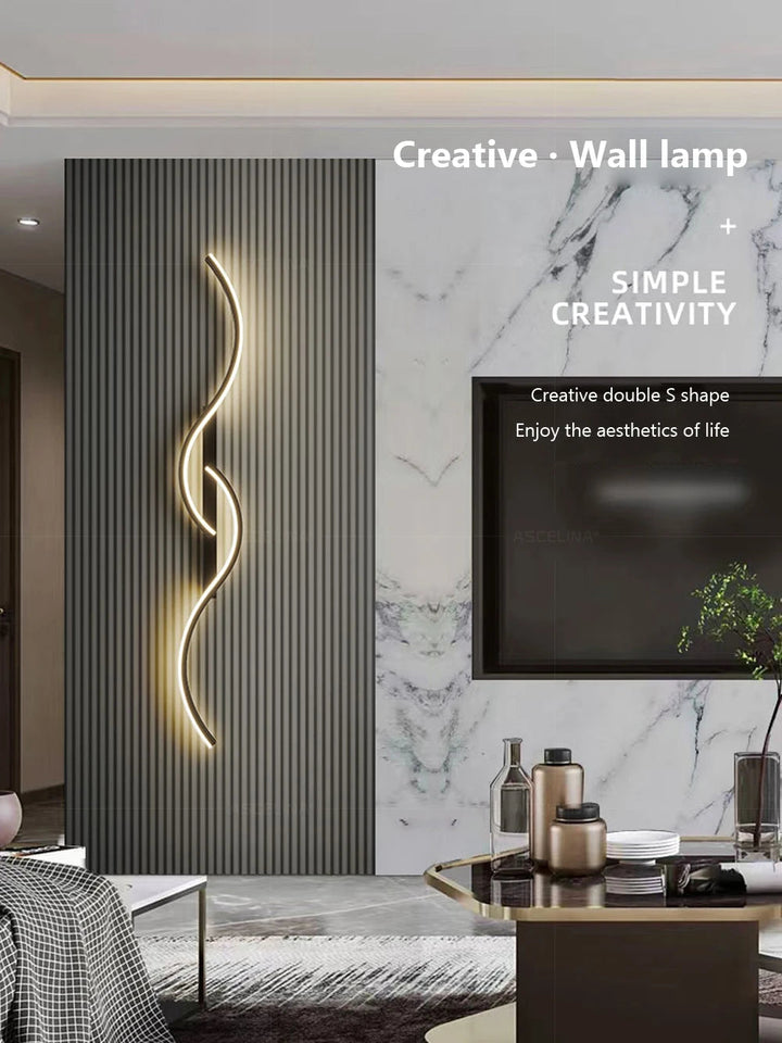 LED Wall Lamp 60/80/100CM Smart Remote Control Adjustable Color Temperature Brightness Bedroom Bedside Living Room Wall Sconces Aimak Store