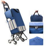 Light Grocery Shopping Trolley Household Climbing Stairs Folding Trailer Outdoor Travel Hand Pull Shopping Cart Aimak Store