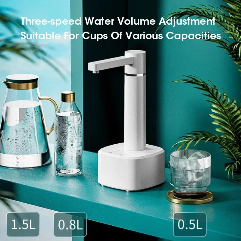 3-gear Electric Water Gallon Bottle Automatic Water Dispenser USB Pump Dispenser Water Bucket Suction Device, Desktop Water Pump Aimak Store
