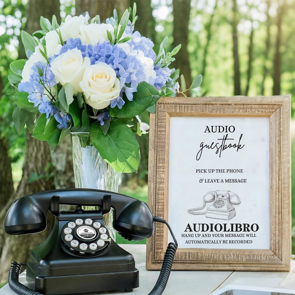 Wedding Audio Guest Book Phone Retro Rotary Style Antique Phone Audio Guestbook Phone Message Voice Recorder  For Wedding Party Aimak Store