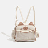 Y2K Ita Bag Cat PU Backpack – Foldable, Adjustable Strap, Secure Zipper, Preppy Style Cute Schoolbag Aimak Store