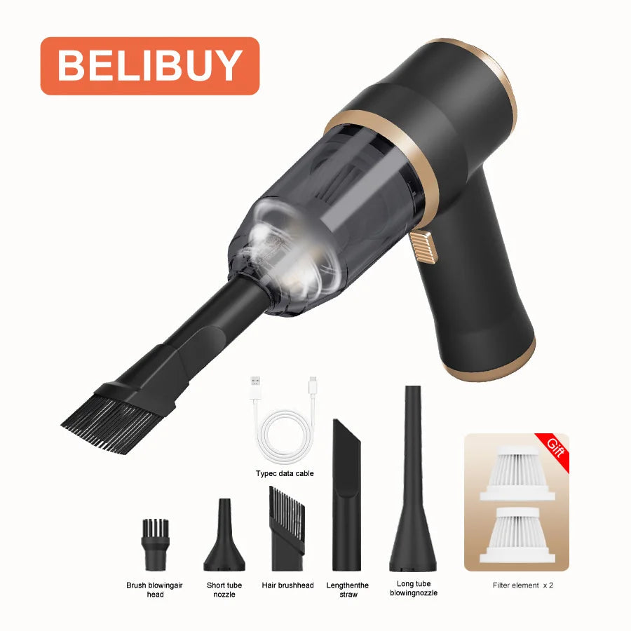 BELIBUY Wireless Car Vacuum Cleaner for Cleaning Bedroom Carpets Portable High Power Function Home Appliance Cleaning Machine Aimak Store