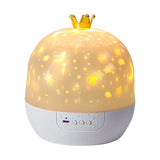 Crown Star Light Projection Rotating Star Bedroom Ceiling Atmosphere Night Lamp Stars Childrens Birthday Gift with Films Sheet Aimak Store