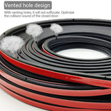 SEAMETAL Car Door Seal Strip Rubber Double Layer Sealing Protector Soundproof Waterproof Weather Strips for Car Door Hood Trunk Aimak Store