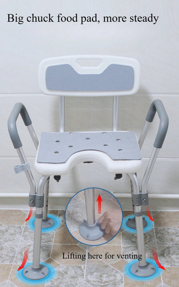 Adult bath chair Bathroom Chair Shower Seat Adjustable Height Shower Chair for Senior Bath Chair for Elderly Bathroom Stool Aimak Store