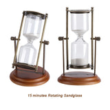 15 Minutes Metal Rotating Sand Glass Timer Clock Hourglass Table Ornament Home Decor Gift Aimak Store