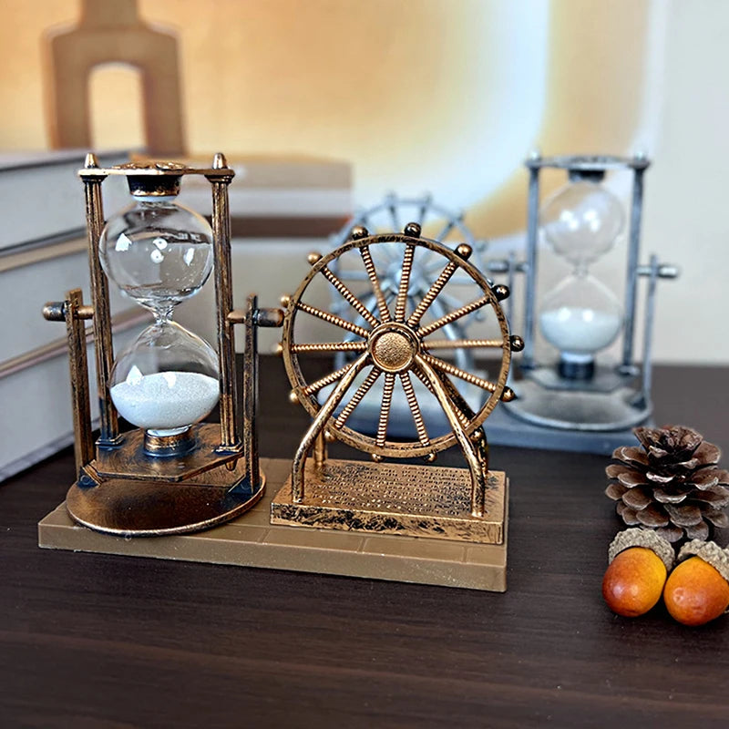 Creative Student Gift Retro Ferris Wheel Quicksand Hourglass Ornaments Domestic Desktop Decoration Crafts Aimak Store