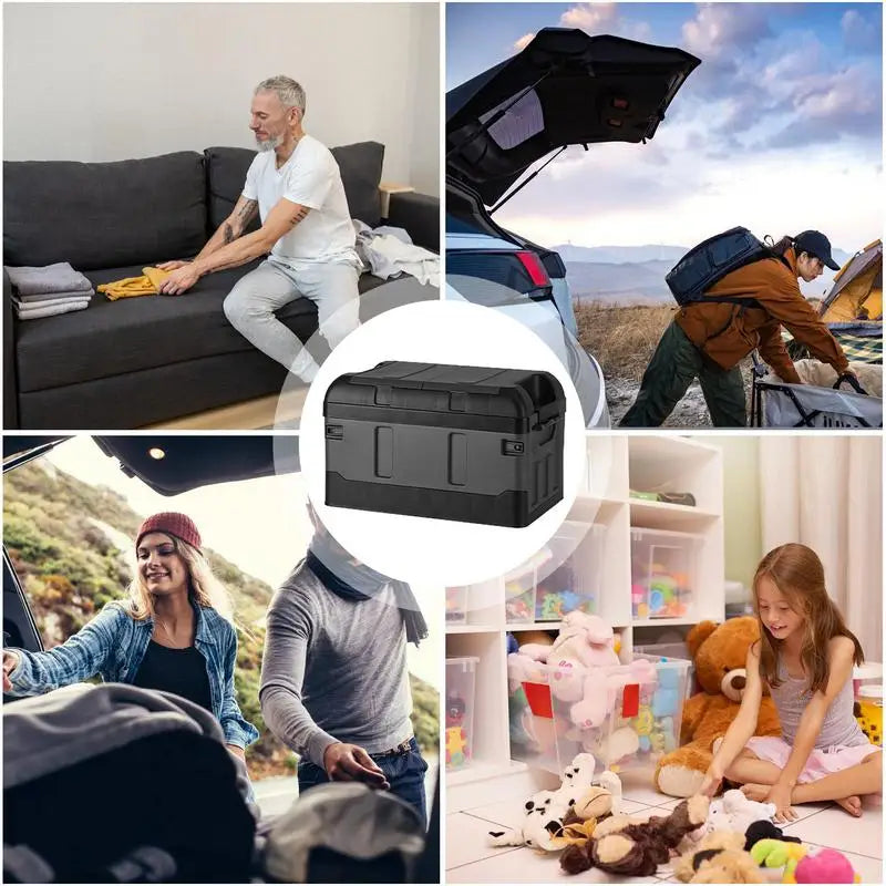 Camping Box Car Trunk Organizer Storage Box Multifunctional Large Capacity Collapsible Storage Boxes For Car Truck Aimak Store