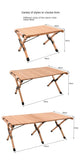 DZ Solid Wood Chicken Roll Table Kutuo Outdoor Folding Table Camping Table Beech Solid Wood Large Log Camping Chicken Roll Table Aimak Store