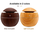 Mini Imitation Wood Sonic Humidifier USB Aromatherapy Essential Oil Diffuser Home Air Humidifier Desktop Woodgrain Humidifier Aimak Store