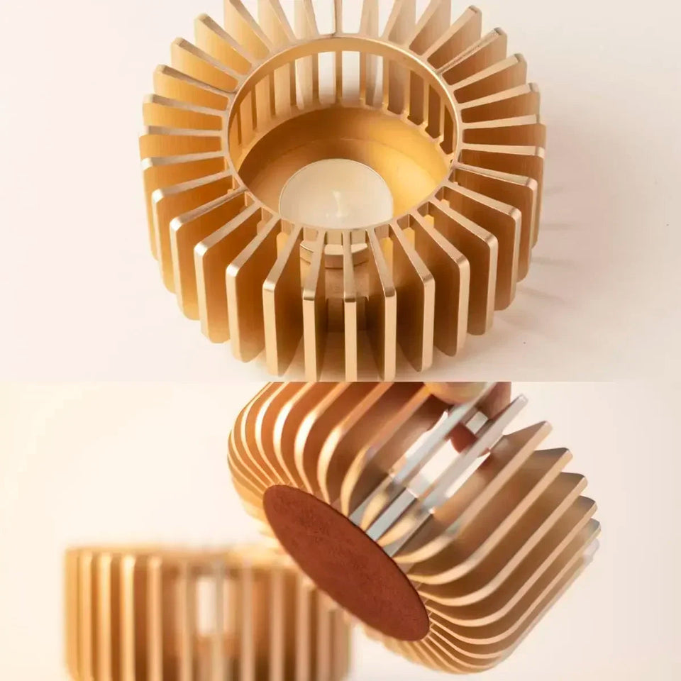 Gold Hollow Aluminum Alloy Teapot Warmer Coffee Pots Candle Base Heater Stove Household Glass Teapot Tea Stove Milk Warmer Stand Aimak Store