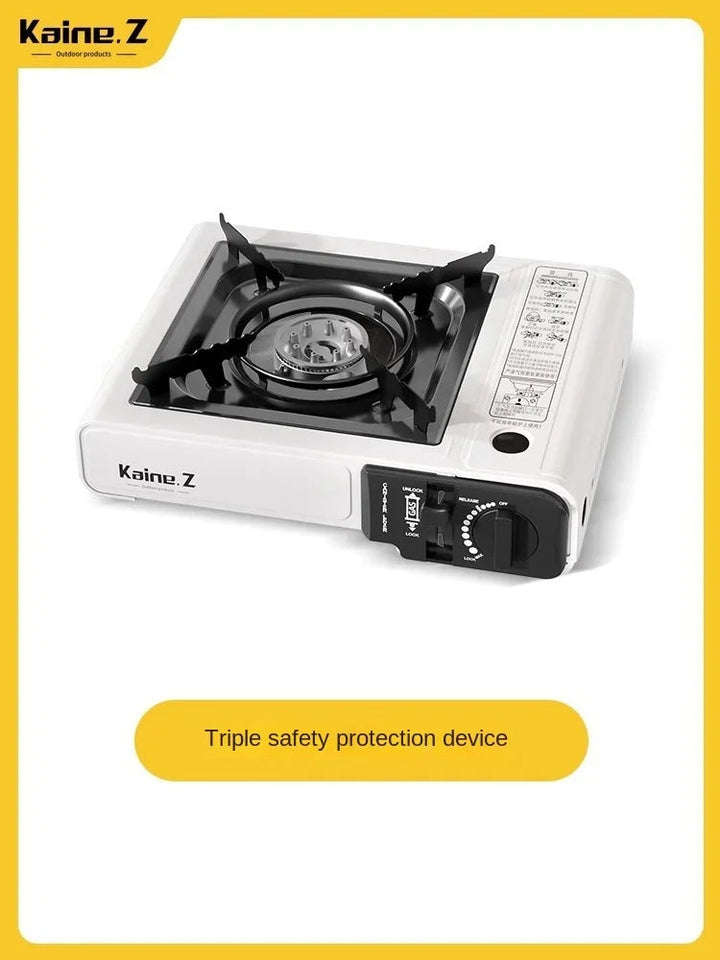 [Without Gas Cylinder]Portable Gas Powered Stove Burner Household Stainless Steel Camping Gas Stove Outdoor Butane Gas Cooktops Aimak Store