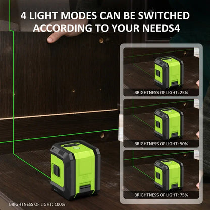 Professional Mini Laser Level Tool 2 Lines Green Laser Self-leveling Leveling Horizontal Vertical Cross Laser Levers Machine
