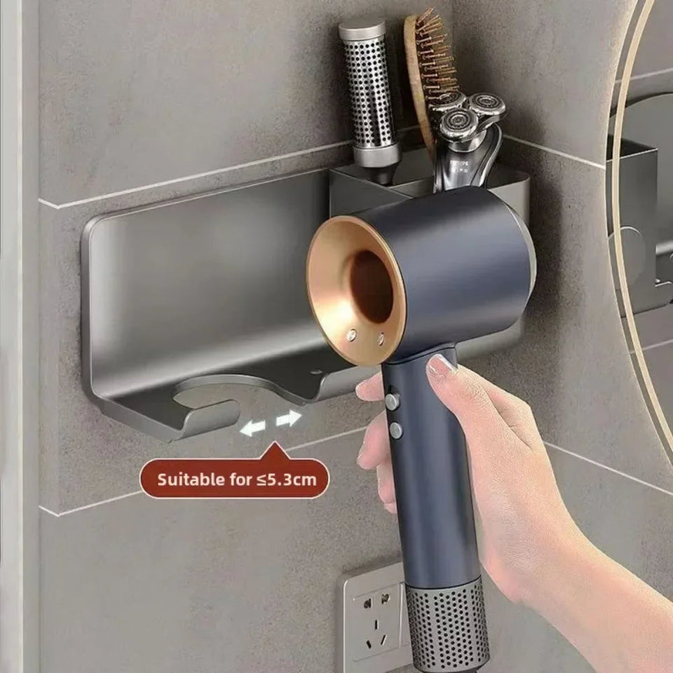 Hair Dryer Holder Wall Dryer Cradle Straightener Stand Hairdryer Organizer Box Toilet Blower Holder Shelf Bathroom Accessories Aimak Store