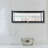 Wall Mount Cabinet 33.5*11in Balcony Kitchen Wall Cabinet with Flip-Up Door Living Room Bedroom Storage Cabinet Wall Cabinet Aimak Store