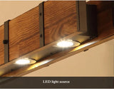 Old Style American Vintage Attic Wooden Pendent Lamp Dining Room Bar Table Clothing Store Industrial Pendant Lamp Led Lighting Aimak Store