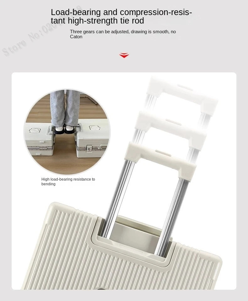 New Front Opening Suitcase Cabin Trolley Case 20/24/26/28 inch Aluminum Frame Large Capacity Luggage usb Charging TSA Lock Aimak Store