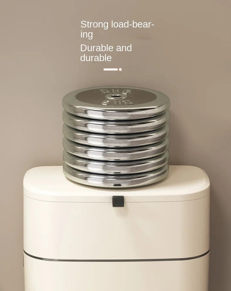 Household plastic flip-top wall-mounted trash can kitchen bathroom bathroom gap wall-mounted storage simple trash can Aimak Store