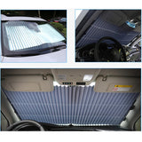 Car Front Windshield Curtain Retractable Front Back Window Sun Protector Auto Sun Shade Visor Car Windshield Sunshade Accessory Aimak Store