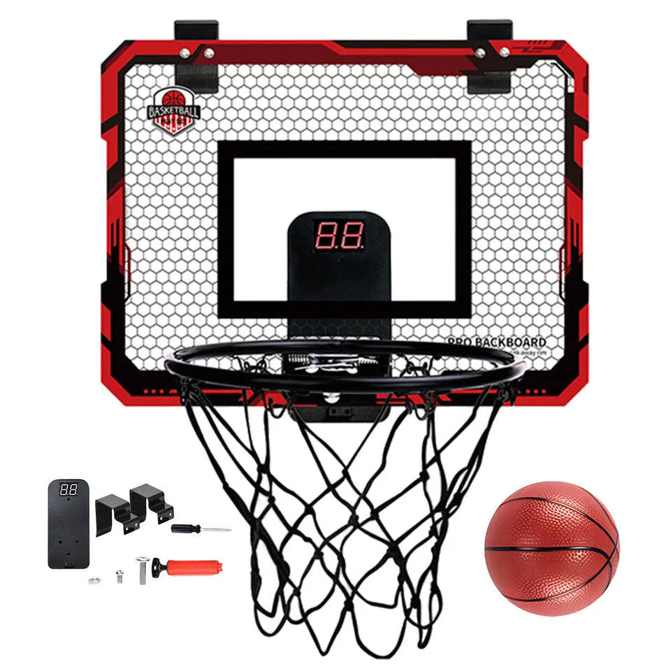 Kids Mini Basketball Hoop With Electronic Scoreboard Ball Sport Backboard Outdoor Indoor Excersise Accessory Funny Game Toys Aimak Store
