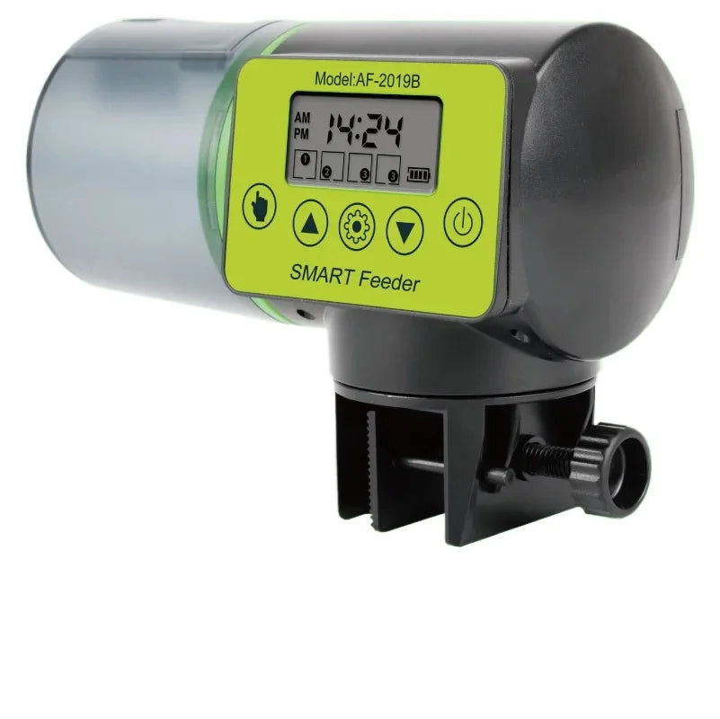 Cool Automatic Fish Feeder Digital Fish Tank Aquarium Electrical Plastic Timer Feeder Food Feeding Dispenser Tool Fish Feeder Aimak Store