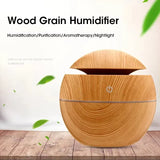 Mini Imitation Wood Sonic Humidifier USB Aromatherapy Essential Oil Diffuser Home Air Humidifier Desktop Woodgrain Humidifier Aimak Store
