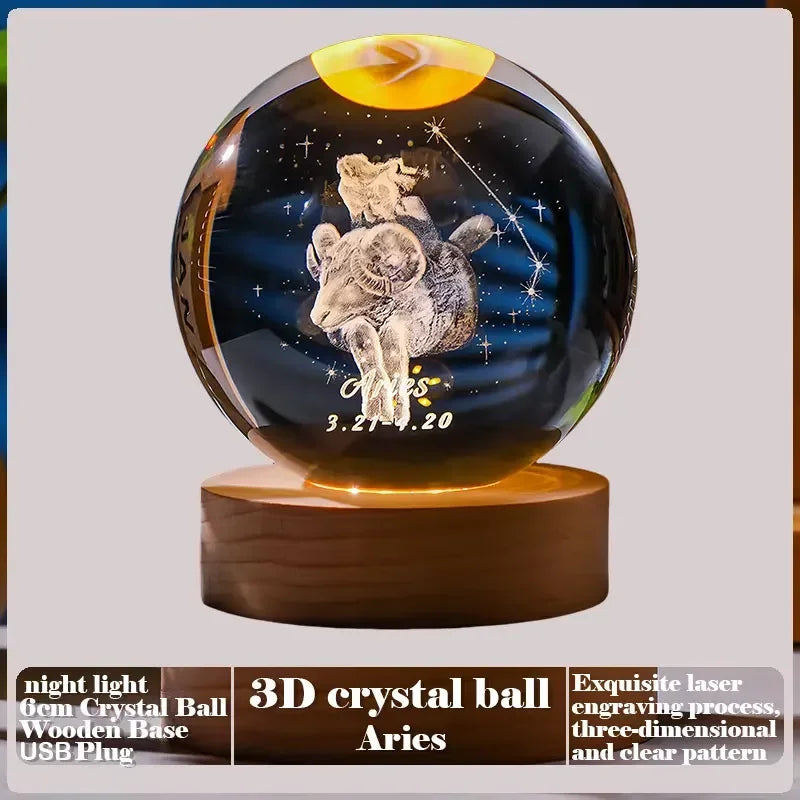 3D Crystal Ball Creative Valentine's Day Mother's Day Gift Rose Love Cloud Crystal Room Desktop Decoration Boy Girl Gifts Aimak Store