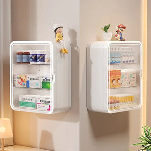 Wall Hanging Medicine Box Large-capacity Transparent Drawer-type Storage Box Medicine Storage Cabinet Stackable Storage Rack Box Aimak Store