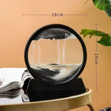3D Moving Sand Art Round Glass Deep Sea Sandscape Hourglass Quicksand Craft Flowing Sand Painting Office Home Decor Gift Aimak Store