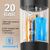 2-in-1 Portable Italian Espresso Machine Espresso Coffee Maker Wireless Portable Espresso Coffee Machine for Car Home and Travel Aimak Store