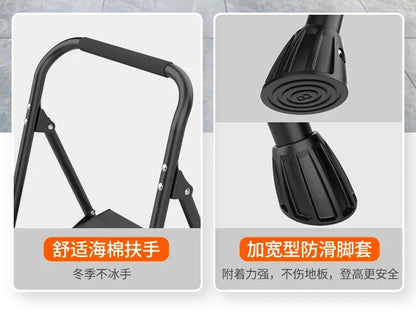 Small Household Folding Ladder Multifunctional Herringbone Ladder Compact Step Stool for Indoor Use Rack Ladder Design