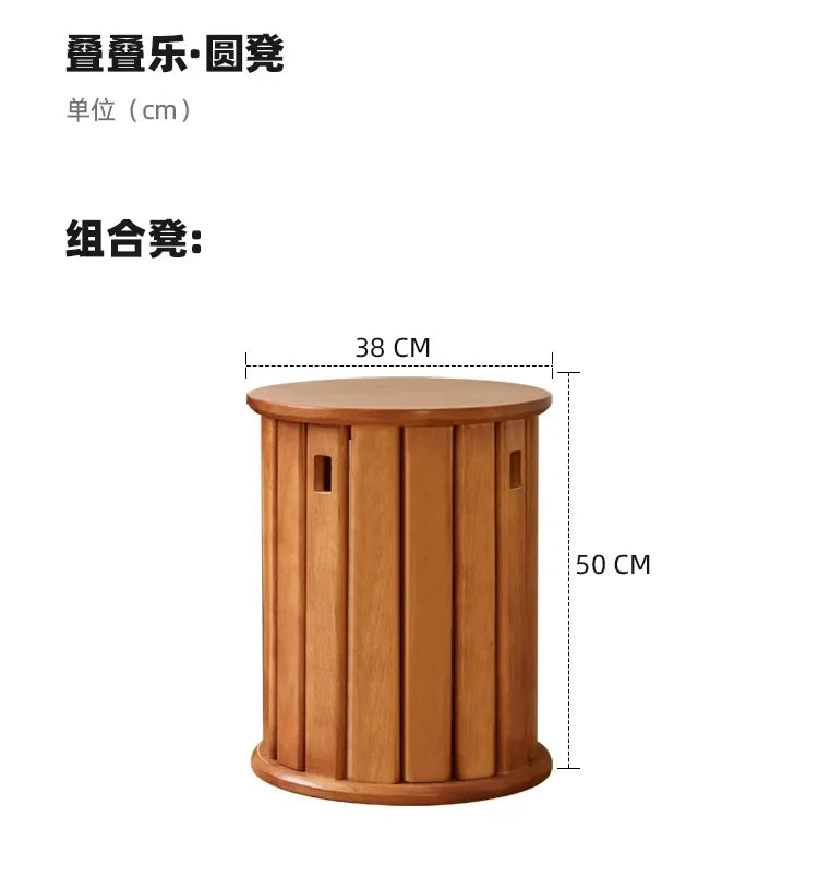 Solid Wood Dining Chair Stackable Home Eating Middle and Ancient Jenga  Modern Furniture Comedor 4 Sillas  Modern Dining Table Aimak Store