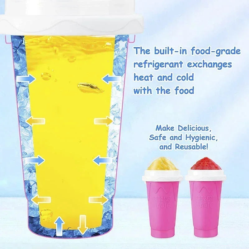 Quick-Frozen Slushy Maker Cup Large Capacity Slushy Cup for Homemade Smoothies Juice Ice Cream Summer Squeeze Beker Kitchen Tool Aimak Store