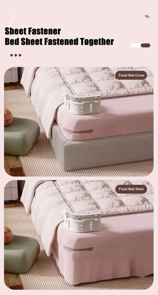 4PCS Neat Sheets Invisible Bed Sheet Holder Clips No Slip NeedleFree Grippers Secure Safe Bedding Anti-Shift Fasteners Home Crib Aimak Store