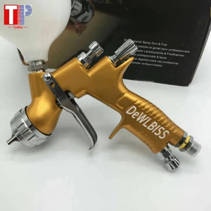 Tpaitlss Spray Gun G T Pro Painting Gun TE20/T110 1.3mm/1.8mm Nozzle Glod With Mixing Cup Water Based Air Spray Gun Airbrush Aimak Store
