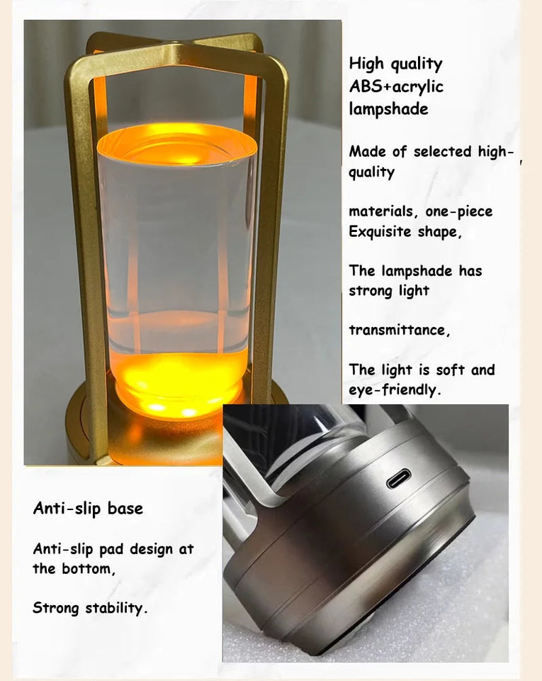 Modern Led Table Lamp Usb Rechargeable Dimmable Night Light Camping Desk Lamp Suitable For Bar Lampbedroom Ambient Light Aimak Store