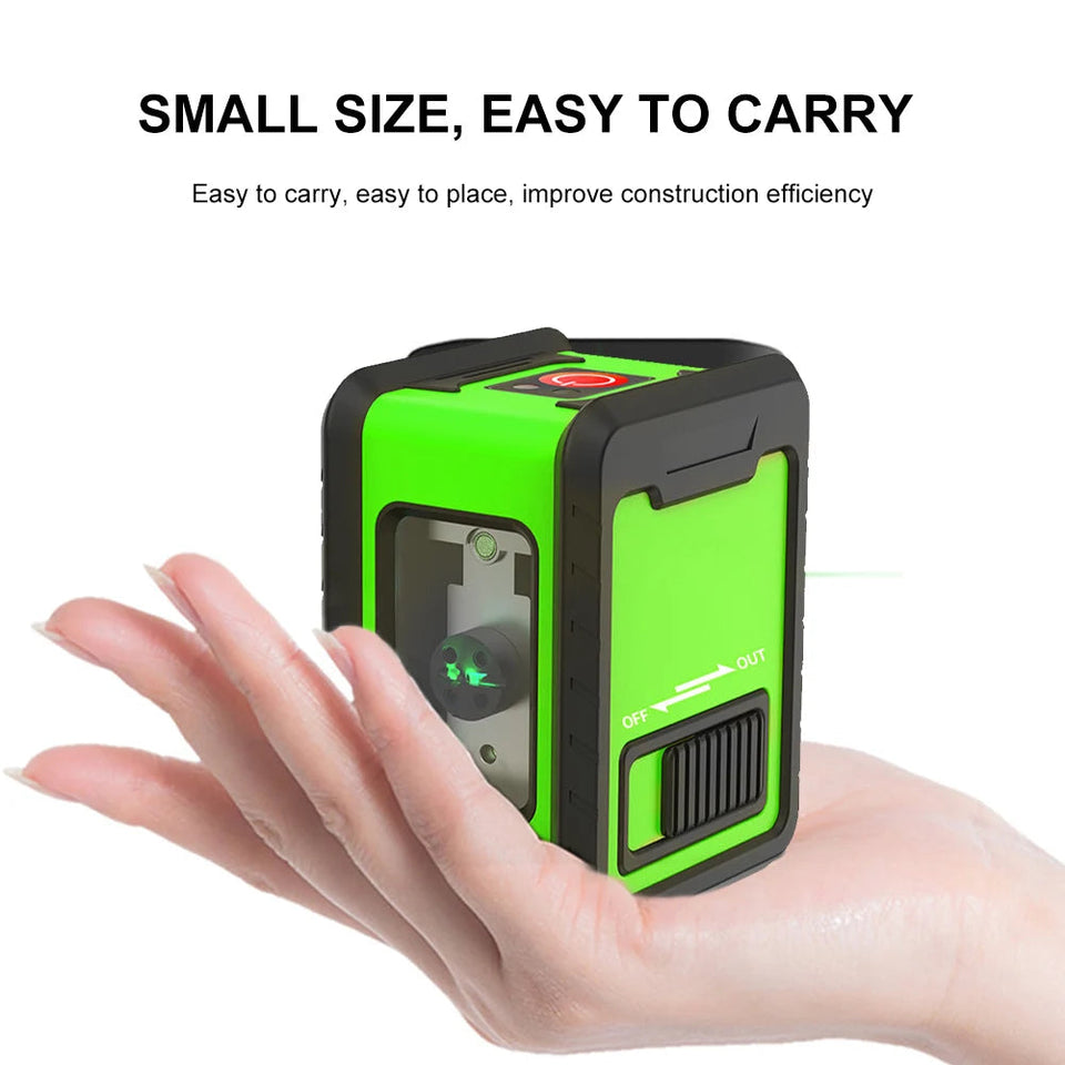 Professional Mini Laser Level Tool 2 Lines Green Laser Self-leveling Leveling Horizontal Vertical Cross Laser Levers Machine Aimak Store