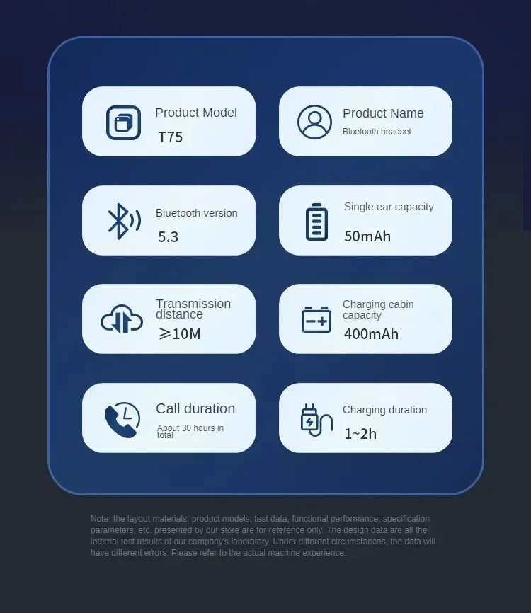 NEW Bluetooth 5.3 Wireless Bone Conduction Headphones T75 Clip Ear Music Noise Canceling Headset HD Call Sports Gaming Earphone Aimak Store