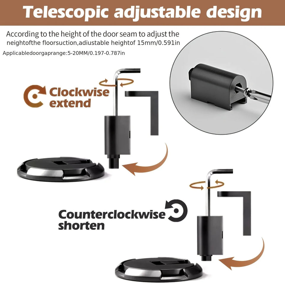 1 set of household silent, punch-free, invisible floor-mounted door stoppers, suitable for bathrooms and bedrooms Aimak Store