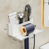 Hair Dryer Holder Wall Dryer Cradle Straightener Stand Hairdryer Organizer Box Toilet Blower Holder Shelf Bathroom Accessories Aimak Store