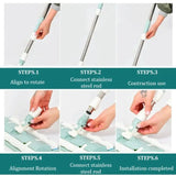 Flat Mop with Stainless Steel Handle, come with Reusable Washable Mop Cloths Aimak Store