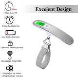 110lb/50kg Portable Electronic Hand Luggage Scale LCD Digital Display Balance Scale Suitcase Travel Weighs Baggage Weight Tool Aimak Store